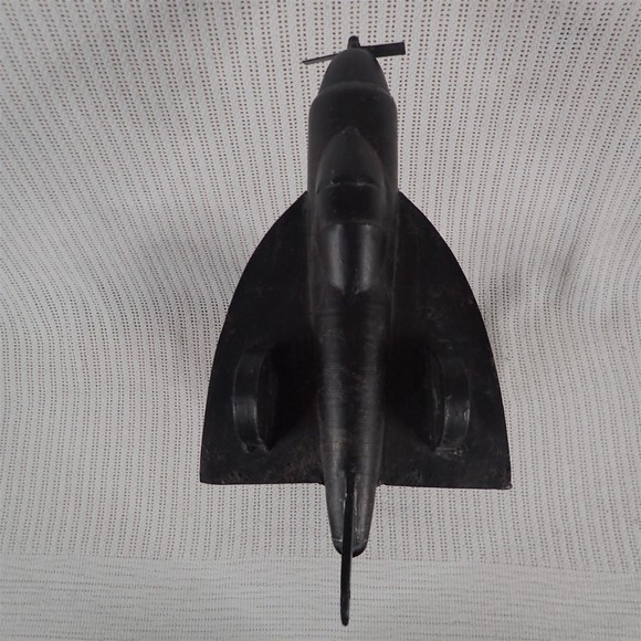 Vintage Folk Art Metal Airplane Model Decorative Sculpture - Picture 5 of 7